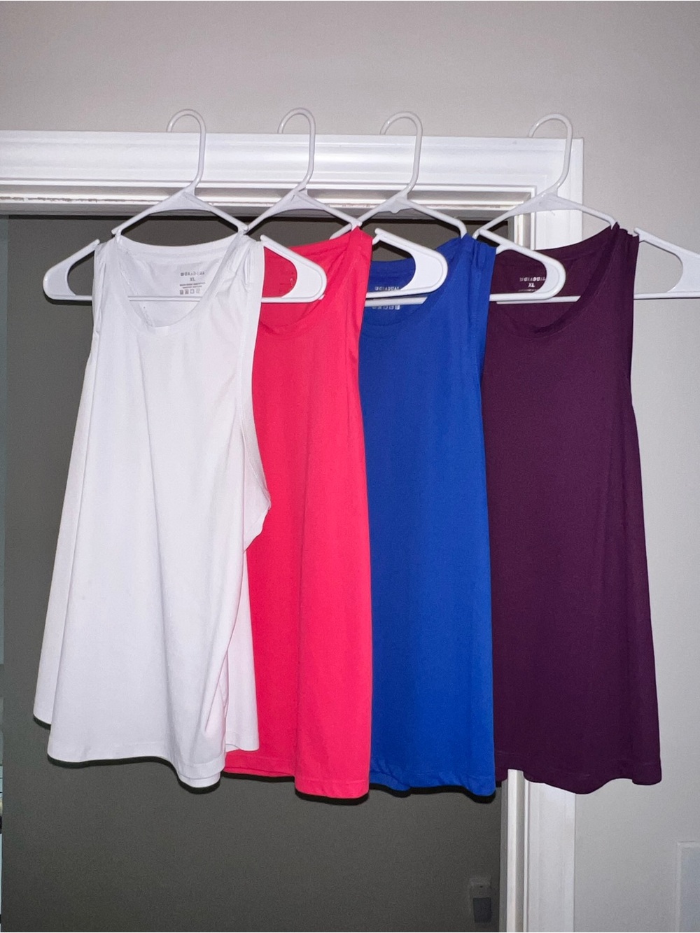 Women’s Racerback Performance Tank Top - White, Pink, Blue, Purple- BUNDLE
